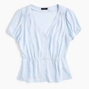 Jcrew button up péplum top